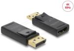 Delock DisplayPort - HDMI Adapter Fekete 4K HDR DL61086 (DL61086)