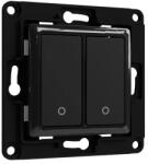 Shelly Întrerupător de perete cu 2 butoane Shelly Wall Switch 2 Negru, compatibil cu Shelly 1, 1PM, Plus și Dimmer (3800235266182)