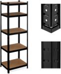 Relaxdays Raft rezistent Relaxdays negru cu 5 rafturi (10100752) Raft