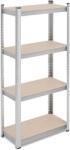 Relaxdays Rafturi galvanizate pentru sarcini grele cu 4 niveluri (10135231) Raft