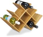 Relaxdays Raft de vinuri din bambus Relaxdays (10021101) Suport sticla vin
