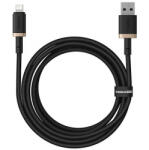 Baseus DURA adatkábel USB - lightning, 12W, gyorstöltő, 100cm (P10377801U01-00) arany-fekete