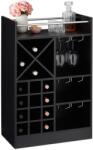 Relaxdays Suport mare pentru vinuri cu suport pentru pahare de vin (10045292) Suport sticla vin