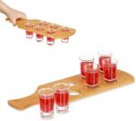 Relaxdays Placă de shot-uri Relaxdays din bambus cu 6 pahare (10090155) Pahar