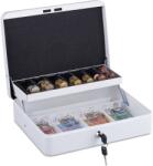Relaxdays Casetă de bani Relaxdays cu tavă pentru numărarea monedelor euro (10104960)