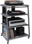 Relaxdays Raft HiFi cu 4 etajere, sustinere 120 kg (10141990) Raft