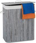 Relaxdays Coș de rufe Relaxdays din bambus cu 2 compartimente (10038294)