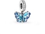 PANDORA 792698C01 Kék muránói üveg pillangó függő charm (Ag 925/1000, 1, 7 g)