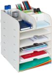 Relaxdays Organizator de birou Relaxdays cu compartimente de depozitare (10080006)