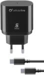 Cellularline Încărcător Cellularline - PD, USB-C, cablu USB-C, 25W, negru (ACHSMKITC2CPD25WK)