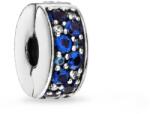 PANDORA 791817NSBMX Kék pavé klip charm (Ag 925/1000, 2, 3 g)