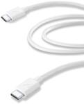 Cellularline Cablu Cellularline - 6660, USB-C/USB-C, 2 m, alb (USBDATACUSBC2C2MW)