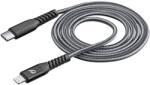 Cellularline Cablu Cellularline - Tetra Force, USB-C/Lightning, 1.2 m, gri (TETRACABC2LMFI1MK)
