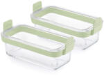 Lékué Set 2 forme de copt pentru cuptor si friteuze cu aer cald Lekue 1010158, Manere din silicon, Sticla borosilicata, Verde (1010158)