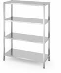  Tárolóállvány 4 teljes polccal - csavarozott, HENDI, Kitchen Line, 1200x500x(H)1800mm (812549)
