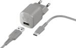 Fresh ‘n Rebel Încărcător Fresh N Rebel - Mini, USB-A, cablu USB-C, gri deschis (2WC420IG)