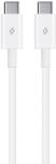Ttec Cablu ttec - Charge/Data, USB-C/USB-C, 1.2 m, alb (8694470827582)