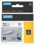 DYMO Tub termocontractabil plat Dymo D1, 9 mm, negru/alb