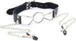 Rosy Calus Rosy Open Gag Nipple Clamps Negru