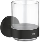 GROHE Essentials Kristálypohár, tartókonzollal, matt fekete (GR-1022562430)