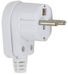 Esperanza szögletes dugó földeléssel fehér (ELK308W)