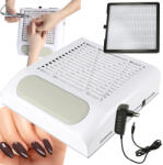 Verk Group BQ-858-8 Manikűr Porfelszívó 80W HEPA Szűrővel, Fehér (27364)