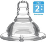 BABYONO Classic szilikon etetőcumi, közepes átfolyású, 3hó+