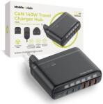Mobile Origin 297560 140W Travel Charger Hub EU/UK/US 3x USB-C+3x USB-A Black, Töltő (MO-CH140-PW12) (MO-CH140-PW12)