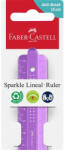 Faber-Castell Vonalzó, műanyag, törhetetlen, 15 cm, FABER-CASTELL "Sparkle", vegyes színek (172015) - nyomtassingyen