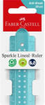 Faber-Castell Vonalzó, műanyag, törhetetlen, 30 cm, FABER-CASTELL "Sparkle", vegyes színek (172030) - nyomtassingyen