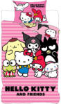 Hello Kitty Friends gyerek, ovis ágyneműhuzat 100×135 cm, 40×60 cm