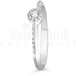 14 karátos fehérarany eljegyzési gyűrű - PP48f (AU14391) AU14391