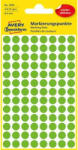 AVERY Etikett, 8 mm, kör, eltávolítható, AVERY ZWECKFORM, fűzöld, 416 etikett/csomag (3592)
