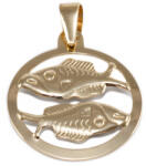 Ékszershop Halak kerek arany medál (1331970)