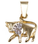 Ékszershop Bicolor köves bika arany medál (1333751)
