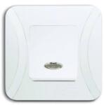  Rose, fehér, egypólusú kapcsoló jelzőfénnyel 101-es (3596)