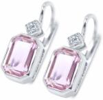 White & Black Morganit fülbevaló gyémánttal - kapcsos (AU14309)