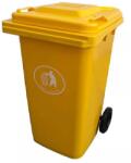 Leziter Kuka 120l sárga kültéri Kerekes háztartási szemetes CE