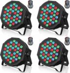  Led Disco Rgb lámpák ZQ01104 diszkó világítás 7 üzemmód 4 db-os szett (ZQ01104)