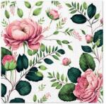  Szalvéta 20 Db Noble Roses 33X33 Cm