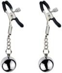 Passion Labs Nipple Clamps with Beads, Silver/Black, Passion Labs, Nipple Stim