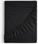Goldea cearceaf de pat cu elastic din bumbac - negru 120 x 200 cm