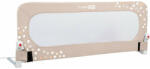 FreeON Protectie laterala pat, FreeON, pentru bebe, Rabatabila, Instalare usoara, Dimensiune 135 x 57 cm, Little Dots, Beige (48464)