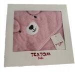 Textom Pamut Poncsó Törölköző Lányoknak, Kaptenyos, Prémium Minőség, Strandra, Medencéhez (RĘCZNIK Z KAPTURKIEM PONCZO 80X80 róż)