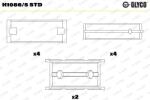 GLYCO Ložisko kľukového hriadeľa GLYCO H1086/5 STD (H1086/5 STD)