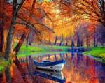NORIMPEX - Puzzle Pictură Diamant: Barcă abandonată 30x40 cm - 1 - 39 piese