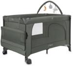 Momi Patut pliabil cu doua nivele si masuta de infasat, 60x120 cm, momi, belove plus - green