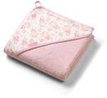 Babyono Prosop baie cu gluga bumbac soft 100 x 100 cm Babyono Roz 1552 01 (1552/01)