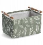 Zeller Levélmintás pamut kosár Univerzális, fogantyúval, többfunkciós, dekoratív (14466z)