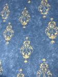 Hiko Fata de masa din bumbac fin cu vascoza, Baroc albastru cu crem deschis, dimensiuni exacte la comanda (100006644) Fata de masa
